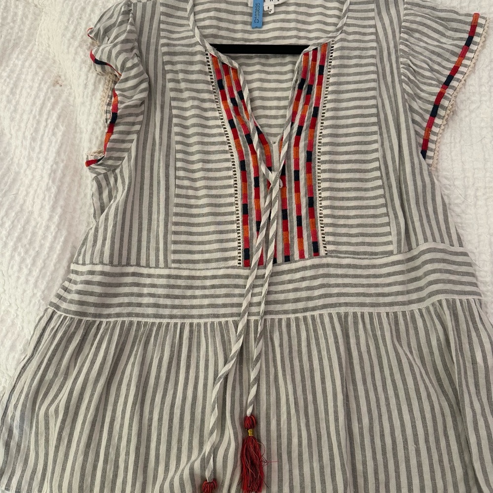 THML Striped Top with Multicolor Accents